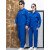 耐酸碱劳保服 耐腐蚀防护服 工衣棉服 化工厂实验室连体工作服 蓝色连体 160/S套装