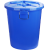 大号垃圾桶带盖户外家用特大号商用厨房无盖圆桶环卫潲水桶带轮子 45升白色无盖（加厚款）