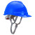 援邦 安全帽 工地工程施工防砸防摔抗冲击透气安全帽 玻钢型ABS安全帽插扣 蓝色插口均码 