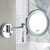 格威特（GWT）免打孔带灯单面叠化妆镜LED浴室美容镜伸缩镜子充电放大镜壁挂 (插头款)8寸单面金属边+胶水