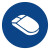 稳斯坦 （5个装）桌面物品定位贴定位标志标识6S5S蓝色办公规范标签标志 5*5cm 鼠标 W542