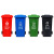 吉优士 户外环卫垃圾桶 加厚塑料分类垃圾桶 240L 2个/件 L730 W585 H1070