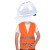 帮手仕 反光背心安全帽套装 工地施工安全防护服 均码 荧光黄反光衣+白帽