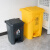 垃圾桶  脚踏式垃圾桶带盖废物厨房卫生间大号商用脚踩垃圾桶MSY 80升灰加厚