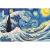梵高油画海报世界名画杏花星空墙贴客厅卧室咖啡厅装饰框画 灰色 3.梵高油画竖 小