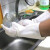 家务手套洗碗洗衣服厨房清洁塑胶防水耐用丁腈胶光里手套 加长1付38cm s-7号