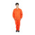 美康（meikang） 阻燃工作服套装 永久阻燃面料长袖 电焊劳保服 MKP-16 橘色S码