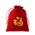 红色新年福袋绒布首饰饰品珠宝玉器包装袋文玩喜糖平安抽绳收纳袋 平口款特小号7x9