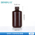 塑料试剂瓶HDPE塑料广口瓶耐高温酸碱塑料瓶分装瓶棕色塑料试剂瓶 小口250ml棕色10个