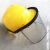 隔热耐油防酸碱防冲击防飞溅电焊面罩安全帽支架面屏头戴式透明罩 黄色安全帽+黑支架+黑色PVC面屏