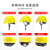 欧式高强度五筋国标订制V型超硬防撞Y带安全帽电力监理帽圆形透气 国标V型(加厚款)黄色
