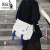 袋鼠（KANGAROO）潮牌单肩包男士日系工装邮差斜挎包女学生上课通勤背包大容量包包 绿色