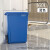 YYN商用无盖垃圾桶大容量2023厨房超大方形餐饮40大号20L 60L蓝色长方形桶