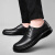 BGIZOC轻奢品牌男士商务鞋高端头层牛皮圆头皮鞋新款英伦透气休闲正装鞋 黑色 37
