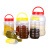 瓶一斤专用2斤透明罐子空瓶子带盖加厚PET包装装塑料的蜂蜜罐 1800毫升黄提18个送标签泡沫垫