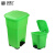 塑料加厚环卫大号户外有盖脚踩垃圾箱欧式创意带盖脚踏垃圾桶 55L黄色废物