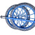 工地手推车轮胎3.00-18建筑劳动车实心轮子板车斗车架子人力车 蓝色 钢筋实心轮 一套