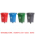 海斯迪克 HZL-96 户外垃圾桶 大号加厚环卫物业小区室外环保分类塑料带盖医疗垃圾桶箱 红色50L(无轮款)