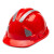 安全帽工地加厚国标透气防砸abs头盔建筑施工工程玻璃钢包 红色三筋反光 ABS