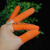 加厚防滑水耐磨乳胶手指套橡胶防护点钞数钱劳保胶工业手指头套 【橙色】大号10个装