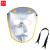 谋福 牛皮焊工帽电焊防护面罩氩弧焊切割焊接防护帽（电焊面罩复合款护头+黑+灰色眼镜+绑带）  1026