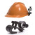 定制安全帽消防手电筒夹头盔头灯支架安全帽侧灯卡扣夹子安全帽固定卡 白色 导轨C(20-24.5毫米)