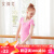艾舞戈儿童舞蹈服小女孩跳舞衣服女童连体衣芭蕾体操服中国舞练功服 粉色-短袖 110码 身高105-115cm