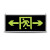 百士安 消防通道安全出口自发光疏散应急指示灯 悬挂夜荧光标志牌无需电源 双面双向 8个/组