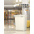 长方形户外垃圾桶2024新款带盖大容量厨房商用餐饮厨余办公室 10L奶白色YYN长方形桶(带盖款)