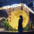 彩仁户外发光月球灯雕塑奶茶店酒吧网红店太空主题橱窗装饰落地大摆件 2米壁挂