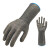 长款不锈钢钢丝手套食品级防切割肉食金属铁劳保防割手套5级 银灰一对