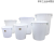 加厚大号塑料桶大白桶带盖装水桶装米桶 圆桶桶消防桶 65L桶（无盖）白色;