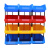 鲁威（LUWEI） 货架斜口分类零件盒组合式物料盒元件盒塑料盒螺丝盒工具箱收纳盒 Q一号红【180*115*80】
