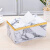 百步达 D-507 皮质纸巾盒 酒店客房抽纸盒桌面餐巾纸收纳盒  白色大理石纹