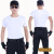 夏季短袖T恤黑色作训服物业保安服装批发印刷LOGO特勤训练服定制 白色保安 L170