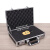 万迪诺铝合金手提工具箱 精密设备仪器箱 证件收纳文件保险密码箱 黑色箱填充棉50x37x18cm