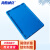 海斯迪克 HKCL-177 加厚euo折叠箱物流箱 塑料工业带翻盖周转箱筐 储物配送箱 蓝色加强盖600*400