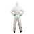 坤泽尔 K2000 双层一次性无纺布连帽防尘防护服隔离衣白色XXL码 1件