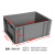 加厚零件盒周转箱物料盒收纳盒配件筐塑料盒长方形五金工具盒 外径400*300*170 灰色