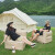 牧高笛（MOBIGARDEN）充气沙发 户外露营便携式休闲坐垫可拼接充气懒人沙发云享 浅沙色(单个/不含充气泵)