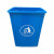富都华创 无盖长方形大垃圾桶蓝色30L商用餐饮大号厨房户外垃圾箱学校大容量  FDHC-LJT-10
