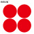 BELIK 圆形定位贴 4个 红色直径15CM 磨砂防水防滑耐磨桌面圆点办公地贴定置管理定点不干胶标签贴 DT-57