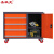 圣极光工具车工厂多抽置物柜可移动零件收纳柜灰橘色可定制G1842