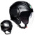 AGV头盔ORBYT摩托车头盔半盔男女双镜片四季四分之三安全帽3C认证 哑黑 L（适合57-58头围）