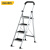 得力（deli）可折叠梯子工程梯子双层钢管多功能人字梯 四步梯符合国标 DL509004应急常备