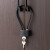 钢丝挂锁密码锁电动车筐篮柜子门钥匙小锁头盔锁软长绳锁密码锁 钥匙款(绿色)绳长约39厘米