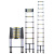 JGY2465 梯子 铝合金梯子 竹节梯伸缩梯子加厚工程梯子伸缩梯 13 单面梯38米