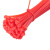 京势 扎带 自锁式扎带彩色尼龙扎带线缆理线束线捆绑带 红色4*250mm(1包100条) 