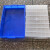 JN JIENBANGONG 塑料方盘 工业塑料盒子长方形胶盆托盘方形塑料盆工具盒零件盒方盆 蓝色435*290*80mm