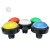 定制游戏机按钮 60mm凸面大圆带灯按键拍拍乐 游戏机配件大圆按钮 绿色+支架